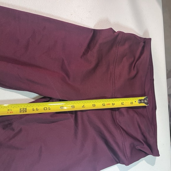 Under Armour Womens Compression High Rise 7/8 Legging Sz Small Maroon - Picture 2 of 6